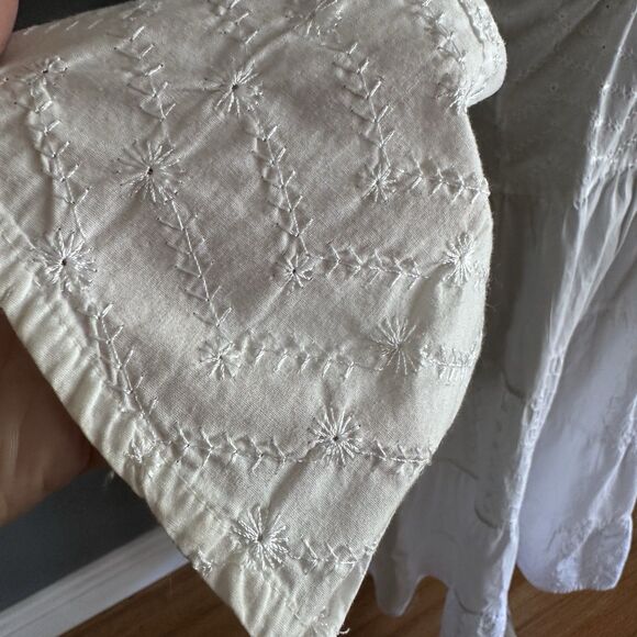 White Elegance Temple Dress Wedding Modest Church Maxi Bottom back Medium PLG - Picture 5 of 16